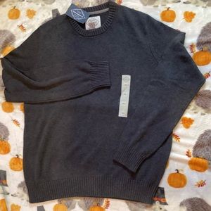 XL St. John's Bay  Men Crewneck Long Sleeve Sweater Charcoal Htr NEW!!